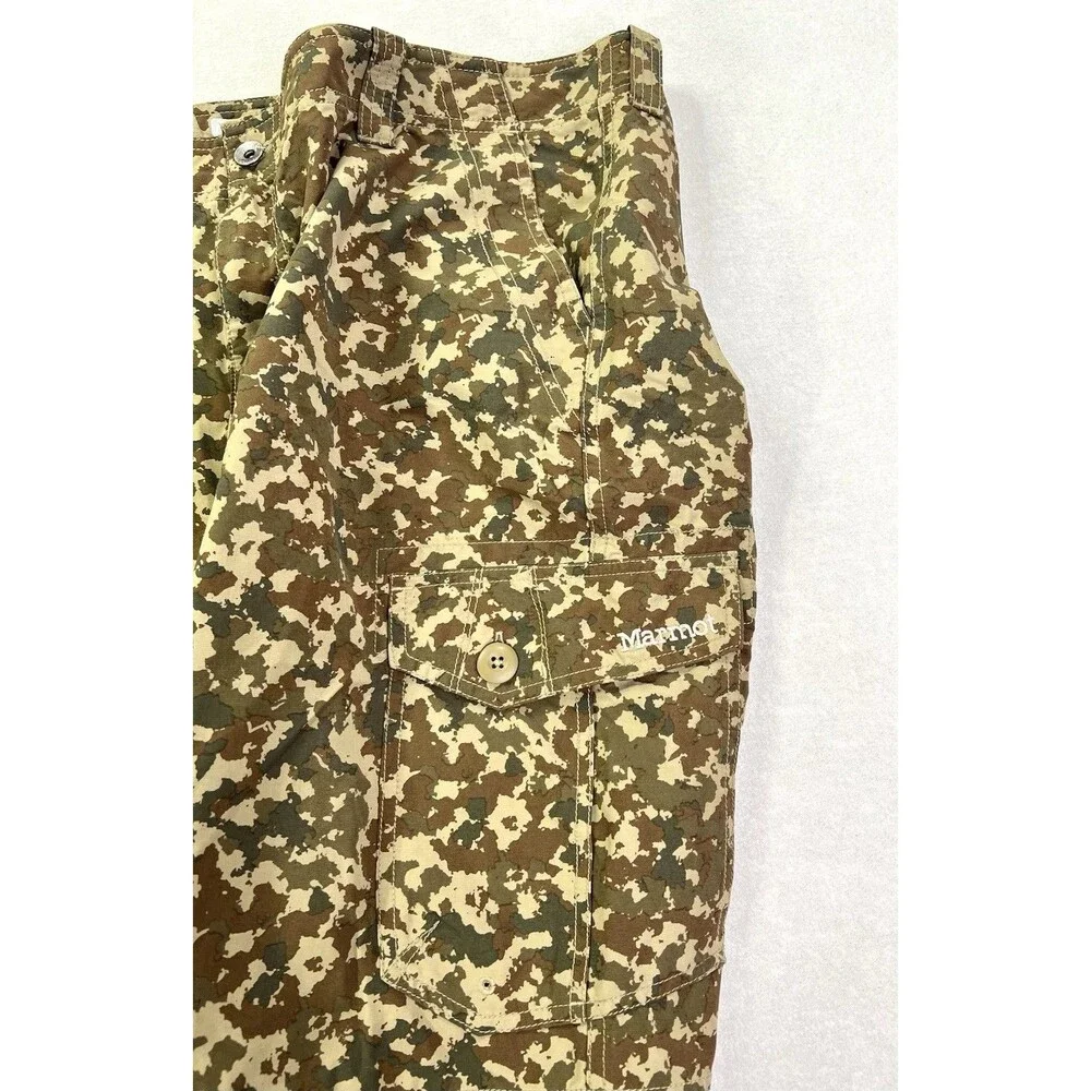 Lot of 2 Marmot Outdoor Hiking Casual Shorts Stretch Camo Cargo Mens Size 40